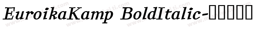 EuroikaKamp BoldItalic字体转换